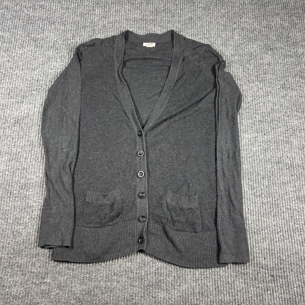 Mossimo Supply Co Cardigan Womens M Grey Button Front V-Neck Sweater